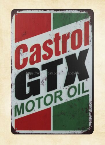 Castrol Oil Gtx - Reproductions de panneaux métalliques Castrol Gtx