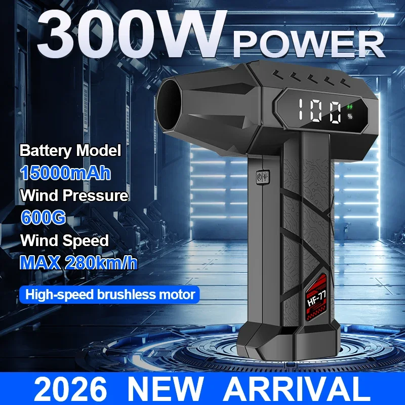 Dryer Car Blower - Ventilateur turbo 15000mAh, 5 vitesses réglables,